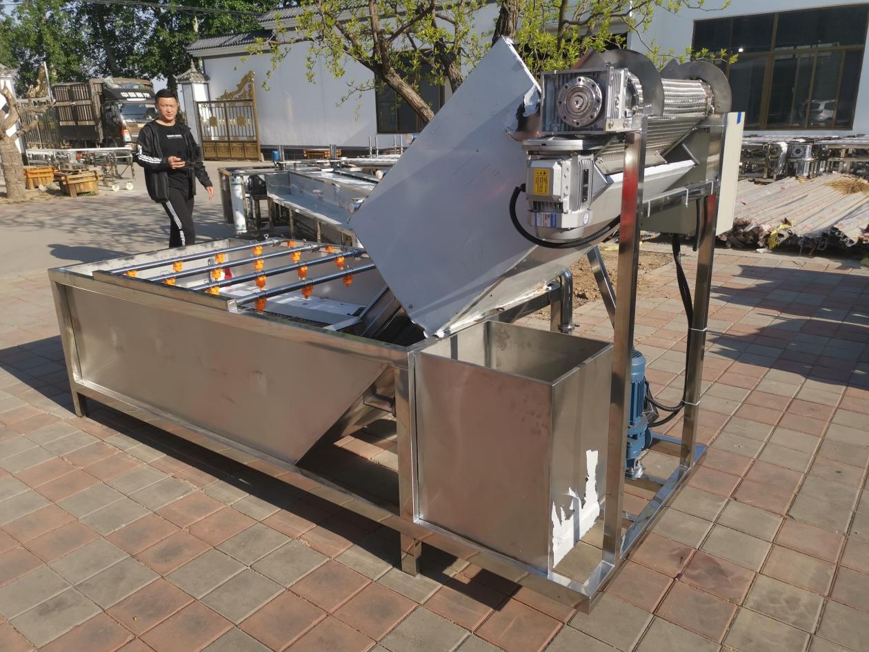 Bubble washing elevator with U-type brush washer